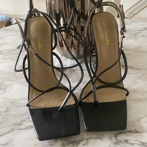 Black Strappy Heels